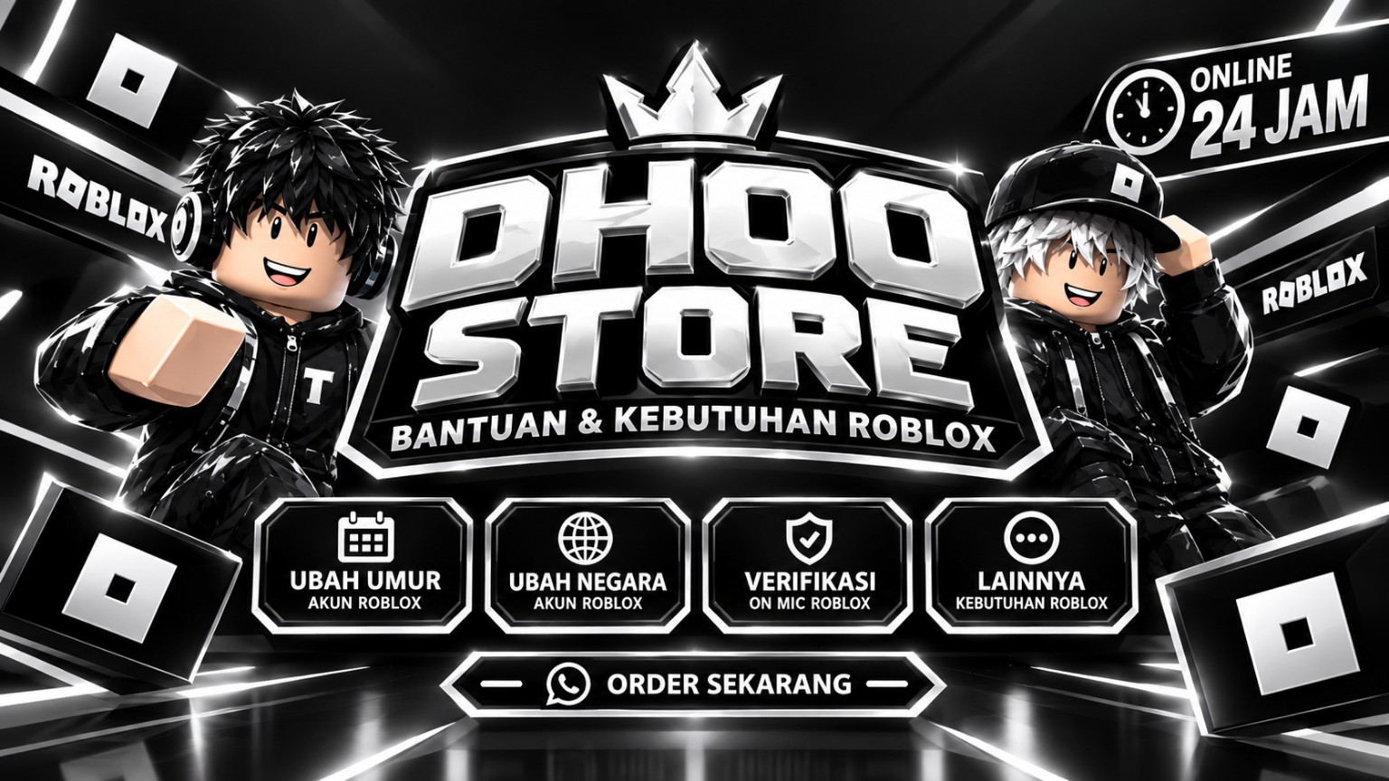 DHOO STORE Roblox services banner